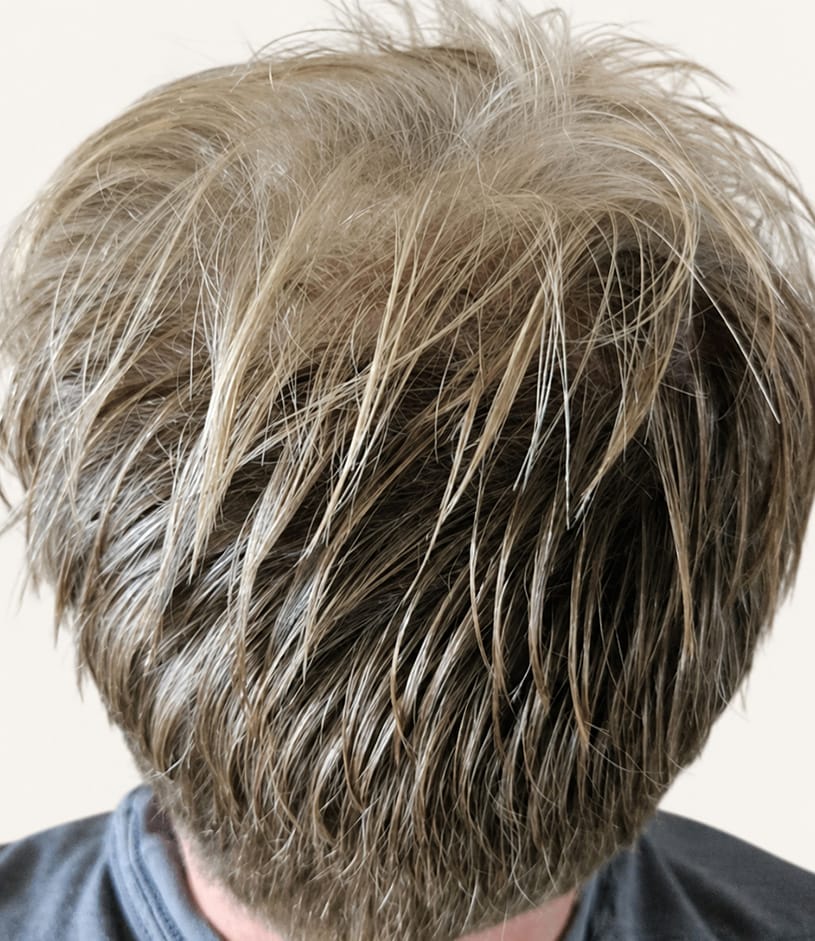 After hair restoration