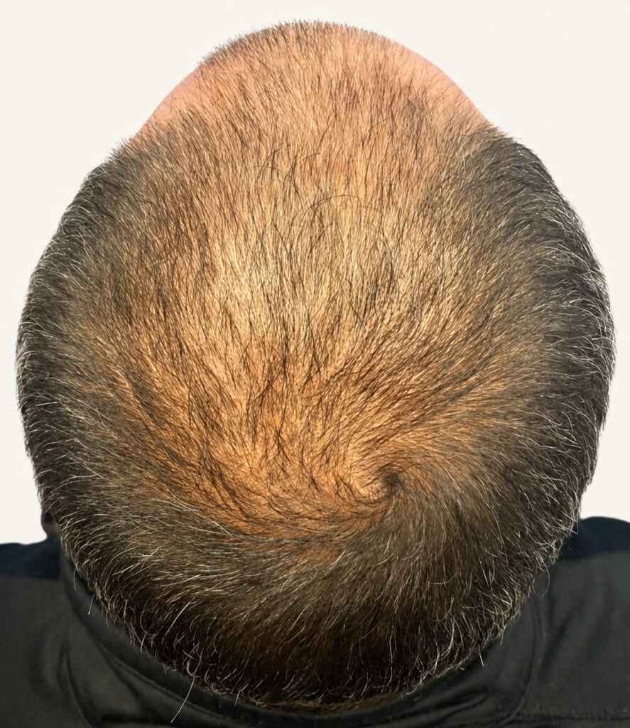 After hair restoration