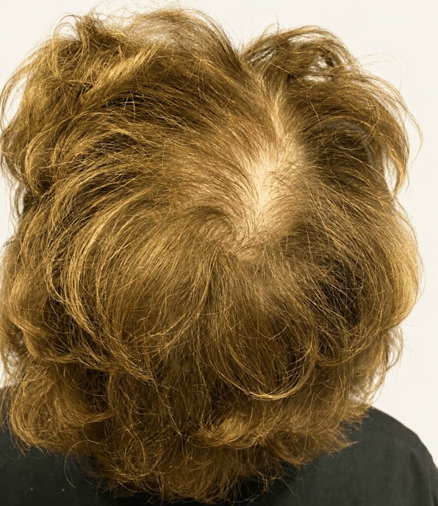 After hair restoration