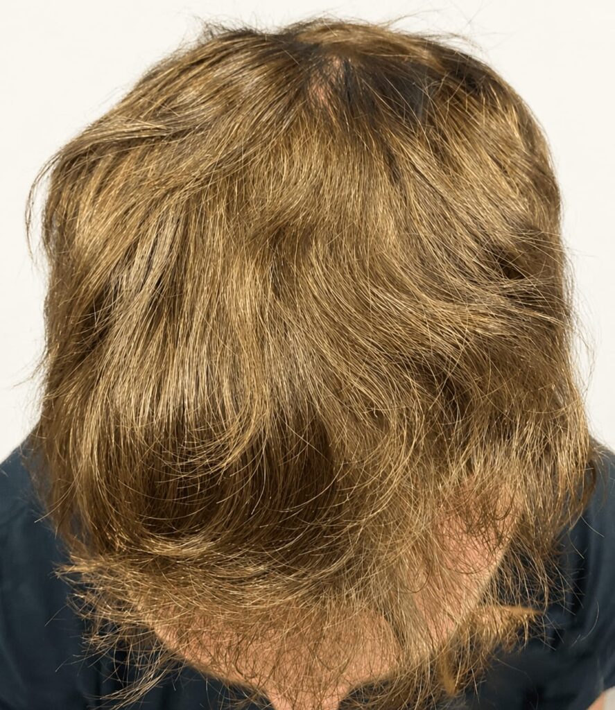 After hair restoration