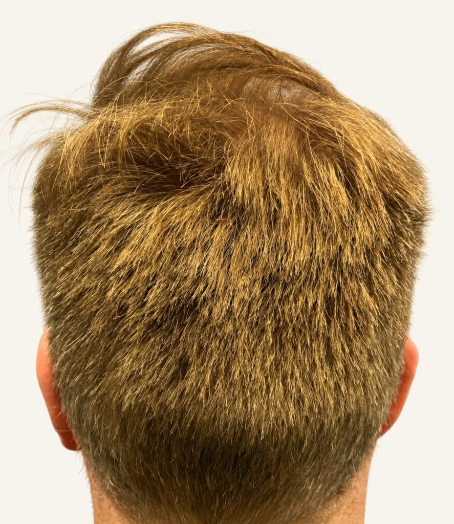 After hair restoration