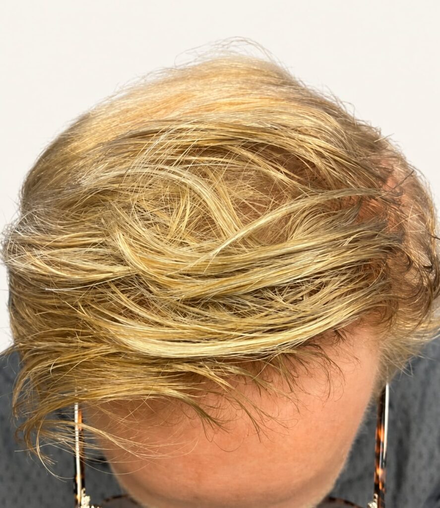 After hair restoration