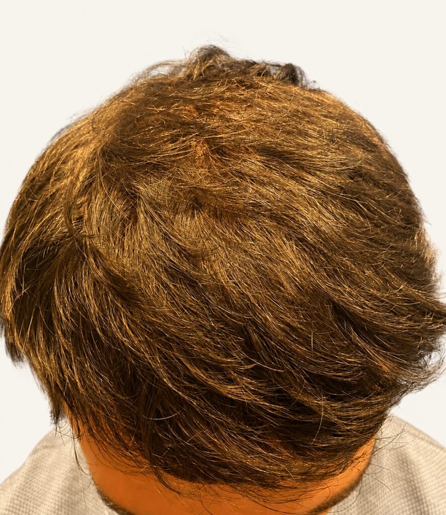 After hair restoration